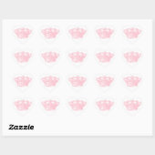 Sticker Cœur Couronne rose (Feuille)