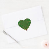 Sticker Cœur Couronne verte (Enveloppe)