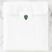 Sticker Cœur Crâne de rune celtique (Sac)
