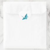 Sticker Cœur Crane Origami (Sac)