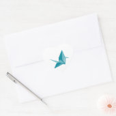 Sticker Cœur Crane Origami (Enveloppe)