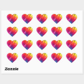 Sticker Cœur Cravate arc-en-ciel (Feuille)