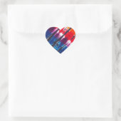 Sticker Cœur Cravate multicolore (Sac)