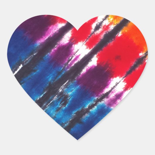 Sticker Cœur Cravate multicolore (Devant)