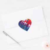 Sticker Cœur Cravate multicolore (Enveloppe)