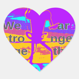 Sticker Cœur Create Your USA Hope We Are Stronger Together