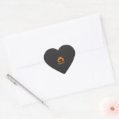 Sticker Cœur Création graphique de chat effrayant Halloween cha (Enveloppe)