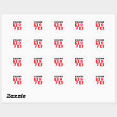 Sticker Cœur Créé en 1974 Designs d'anniversaire (Feuille)