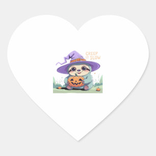 Sticker Cœur Creep It Slow � mignonne Sloth Chemise Halloween D