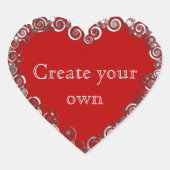 Sticker Cœur Créez Votre Propre Cœur Romantique (Devant)
