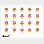 Sticker Cœur crème glacée cône émoji (Feuille)