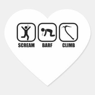 Sticker Cœur Cri Barf Climb