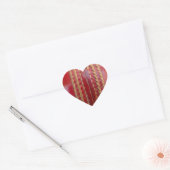 Sticker Cœur Crimson Stitch Focus : Gros plan du coeur du crick (Enveloppe)