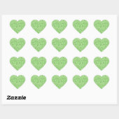 Sticker Cœur cristal druzy - vert peridot (Feuille)
