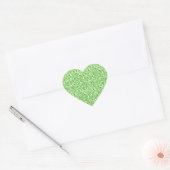 Sticker Cœur cristal druzy - vert peridot (Enveloppe)