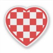 Sticker Cœur croate (Devant)