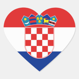 Sticker Cœur croatie