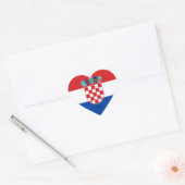 Sticker Cœur Croatie : Drapeau de Croatie (Enveloppe)