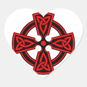 STICKER CŒUR CROIX CELTIQUE - CELT/IRLANDE/IRLANDE/IRLANDE/IRLA