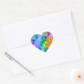 Sticker Cœur Crumpled Peacock Blue (Enveloppe)