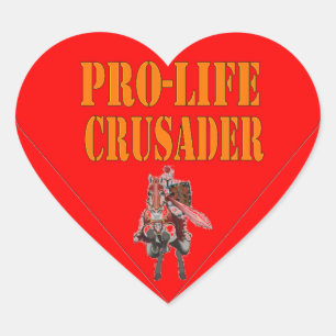 STICKER CŒUR CRUSADER ANTI-AVORTEMENT