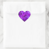 Sticker Cœur Crystal Amethyst Purple Gemstone (Sac)