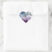 Sticker Cœur Crystal quartz Turquoise & Violet (Sac)