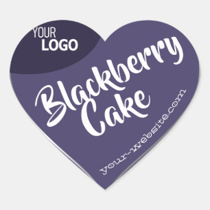 Sticker Cœur Cuisson Modèle Logo Lila Silver Frame violet foncé