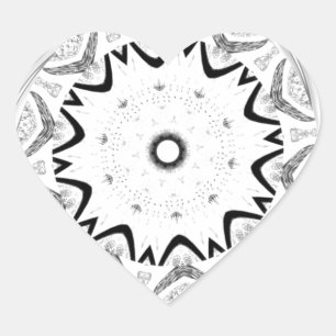 Sticker Cœur Culture africaine vibrante : une fusion rose et cy