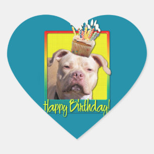 Sticker Cœur Cupcake d'anniversaire - Pitbull - Jersey Girl