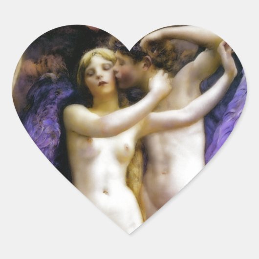 Sticker Cœur Cupidé et psychique (Devant)