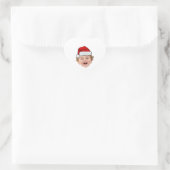 Sticker Cœur Custom Santa Hat Stickers, Face Photo Christmas (Sac)