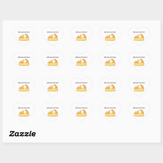 Sticker Cœur Customiser ce graphique Apple Pie Slice (Feuille)