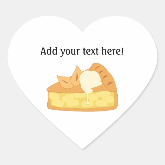 Sticker Cœur Customiser ce graphique Apple Pie Slice (Devant)