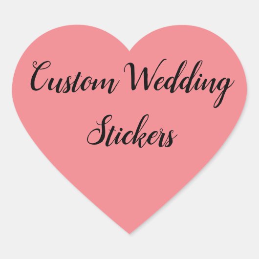 Sticker Cœur Customisez votre propre mariage (Devant)