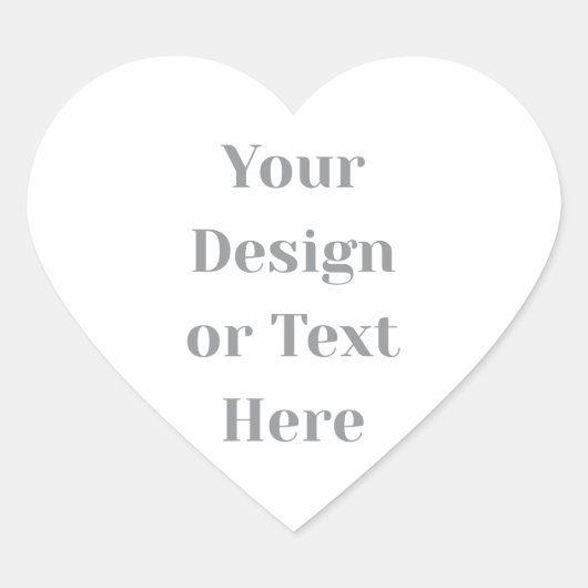 Sticker Cœur Customizable Your Design or Text Here Personalized (Devant)