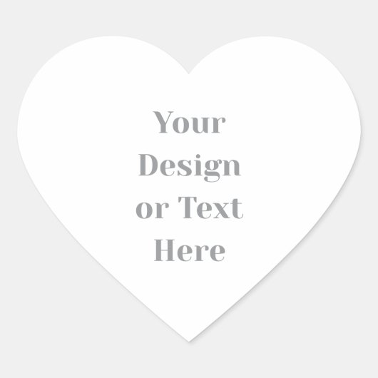 Sticker Cœur Customizable Your Design or Text Here Personalized (Devant)