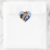 Sticker Cœur Customized Couple Wedding Photo (Sac)
