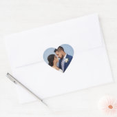 Sticker Cœur Customized Couple Wedding Photo (Enveloppe)