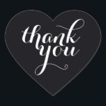 Sticker Cœur CUT MERCI HEART SEAL moderne simple noir<br><div class="desc">Un petit autocollant mignon en MERCI qui peut être utilisé pour n'importe quelle occasion - mariage,  baby shower,  faire-part de naissance,  graduation,  artisanat artisanal ou vêtements pour les petites entreprises... </div>
