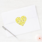 Sticker Cœur Cute Anniversaire de enfant banane Kawaii (Enveloppe)