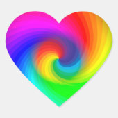 Sticker Cœur Cute Colorful Tie (Devant)