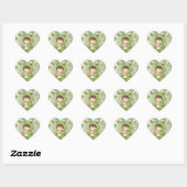 Sticker Cœur Cute Froggy Coffee Tale Design (Feuille)