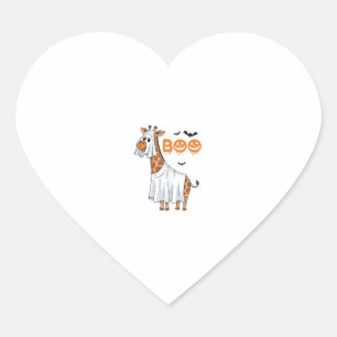 Sticker Cœur Cute Giraffe Boo Costume d'Halloween Zoo Lover _7