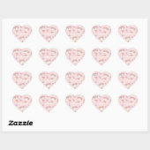Sticker Cœur Cute Kawaii Bunny Flower Crown Pattern (Feuille)