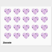 Sticker Cœur Cute Kawaii Magic Cats Pattern | Pastel Witchy  (Feuille)