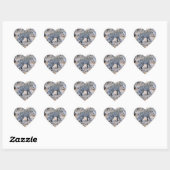 Sticker Cœur Cute Leopard Sur Le Sondage (Feuille)