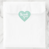 Sticker Cœur CUTE MERCI HEART SEAL script moderne menthe blanc (Sac)