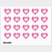 Sticker Cœur Cute Pink (Feuille)