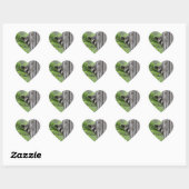 Sticker Cœur Cute Raccoon (Feuille)